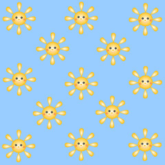 seamless pattern with suns