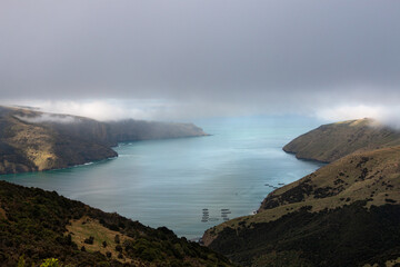 New Zealand coastline - Akaroa, South Island
