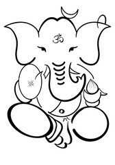 Ganesha Art Ganapathi art - Lord Ganesh - Design PNG