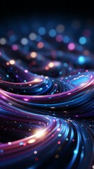 Abstract purple swirling shapes in the galaxy. Generative AI. 