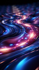 Abstract purple swirling shapes in the galaxy. Generative AI. 