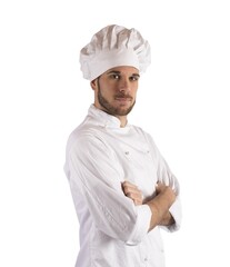 Portrait of professional cook with chef hat