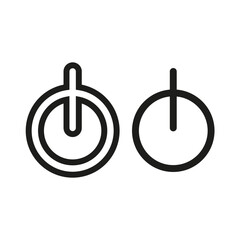 Shut down power On or Off icon . Vector illustration.