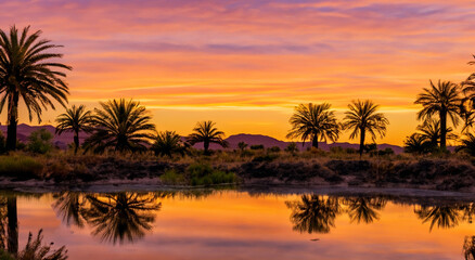 amazing oasis in the middle of the desert