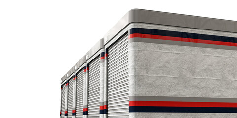 3d illustration of self storage isolated on white background