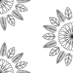 Fototapeta na wymiar Flower meadow coloring page. Coloring book for adults and children.
