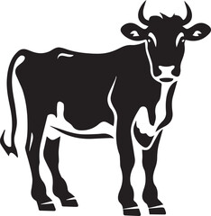 Cow Black And White, Vector Template Set for Cutting and Printing