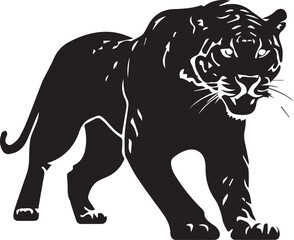 Jaguar Black And White, Vector Template Set for Cutting and Printing