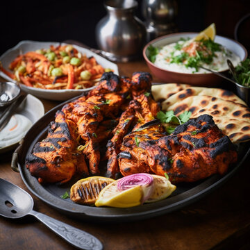 grilled chicken with rotty and vegetables