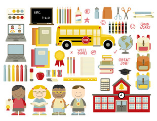 School Themed Vectors Set of 70