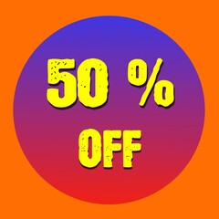 Fifty percent off - Discount illustration