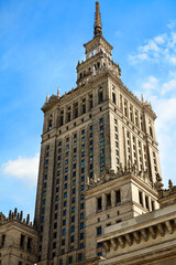 Fototapeta na wymiar Palace of Culture and Science in Warsaw. Polish National Landmark.