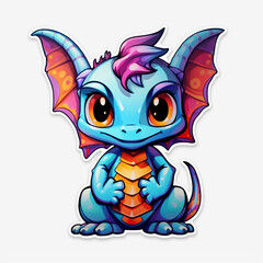 Naklejka premium Cute Dragon. Generative AI. 