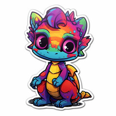 Obraz premium Cute Dragon. Generative AI. 