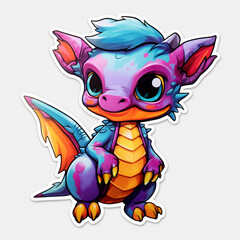 Cute Dragon. Generative AI.
