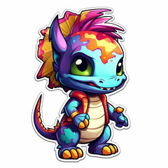 Obraz premium Cute Dragon. Generative AI. 