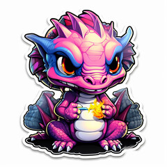 Cute Dragon. Generative AI.
