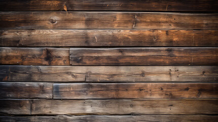 Naklejka premium Old grunge dark textured wooden background , The surface of the old brown wood texture. Brown wood texture. Abstract background. Post-processed generative AI