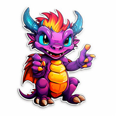 Cute Dragon. Generative AI.
