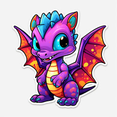 Cute Dragon. Generative AI.
