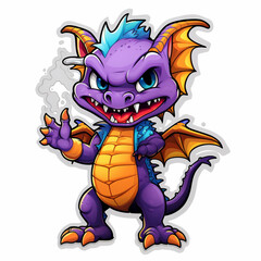 Cute Dragon. Generative AI.
