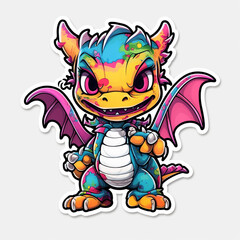 Cute Dragon. Generative AI.
