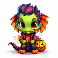 Cute Dragon. Generative AI.
