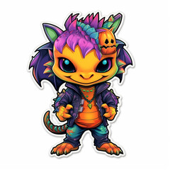 Cute Dragon. Generative AI.
