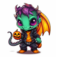 Cute Dragon. Generative AI.
