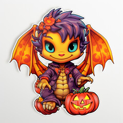 Cute Dragon. Generative AI.
