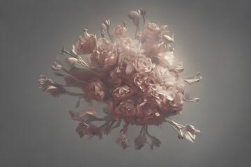 a glowing pink flower.
Generative AI