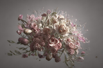 a flower with a combination of white and pink.
Generative AI