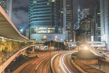 Fototapeta na wymiar Traffic in city of hongkong at Rush hours