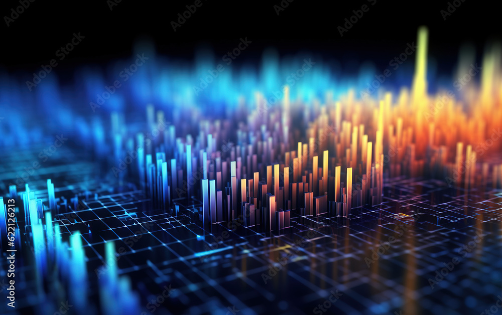 Poster luminous abstract background,created with generative ai tecnology.