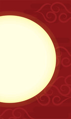 Colored empty asian template frame Vector