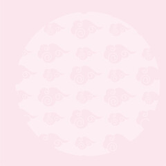 Colored empty asian template frame Vector