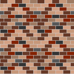 Seamless brown black bricks blocks wall rectangle abstract classic Vintage pattern background design for wallpaper, texture, printing, clothing. Vector.