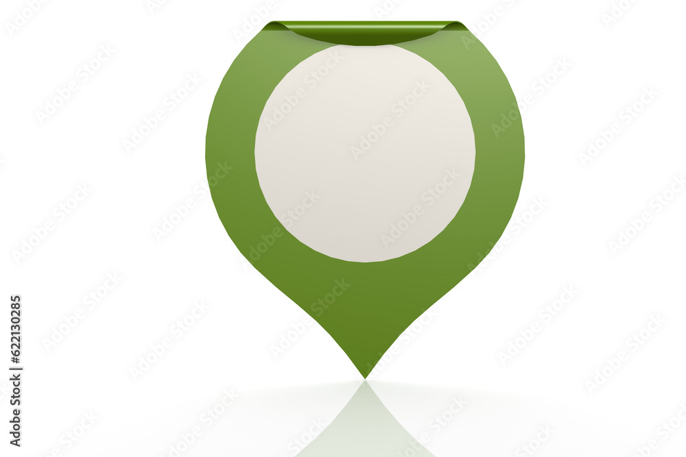 Poster green pointer on isolated white background image with hi-res rendered artwork that could be used for