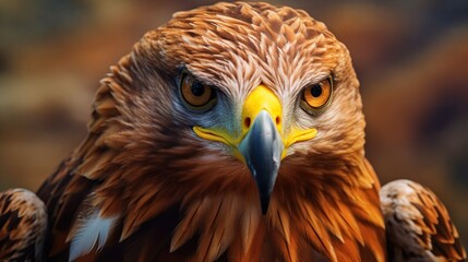 Obraz premium Close up golden eagle head