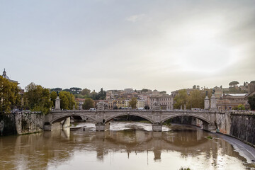 Ponte Vittorio Emanuele II is a bridge in Rome constructed to designs of 1886 by the architect Ennio De Rossi, Italy