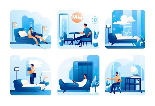 Hotel sevices for business abstract concept vector