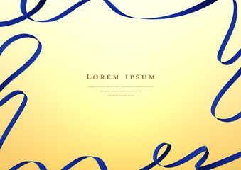 blue ribbon design frame