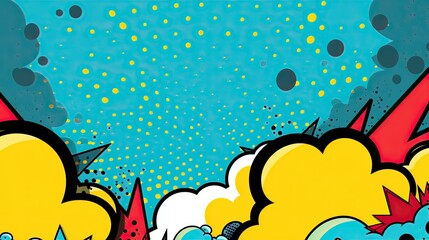 Fototapeta na wymiar comics pop art speech bubble template for creating a splash banner