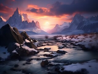 Obraz premium Die Faszination der Natur: Eine atemberaubende Landschaft zum Verlieben