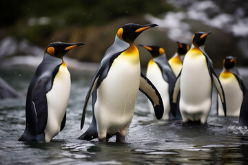 king penguin colony