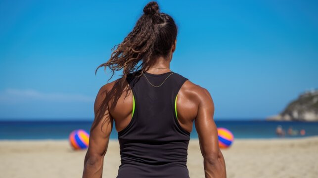 beach handball player generative ai