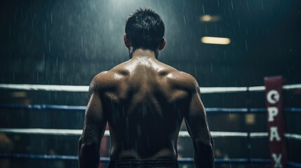 Fototapeta na wymiar boxer training generative ai