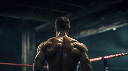 Fototapeta na wymiar boxer training generative ai