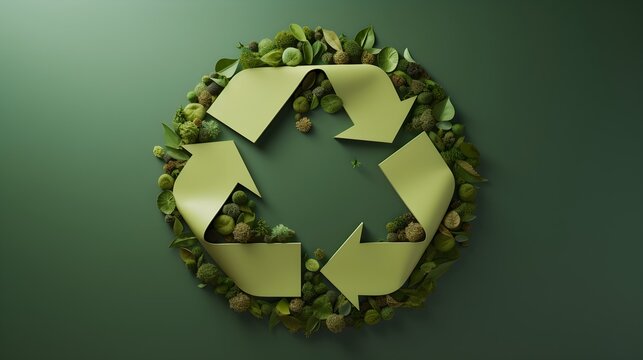 Nachhaltige Kreisläufe: Das Recycling-Symbol als Symbol für Umweltschutz und Ressourcenschonung