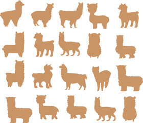 set of animals. set alpaca icon © gorito